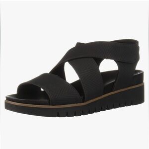 Dr. Scholl's Black Crisscross Sandals